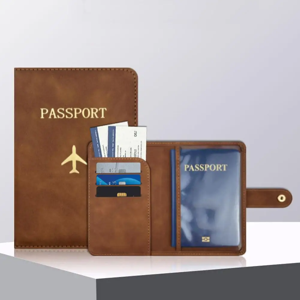 Tempat Paspor untuk Perlengkapan Perjalanan Dompet Paspor Penutup Pelindung untuk Perjalanan Dompet Kartu Kredit Tahan Air Buku Paspor Lucu