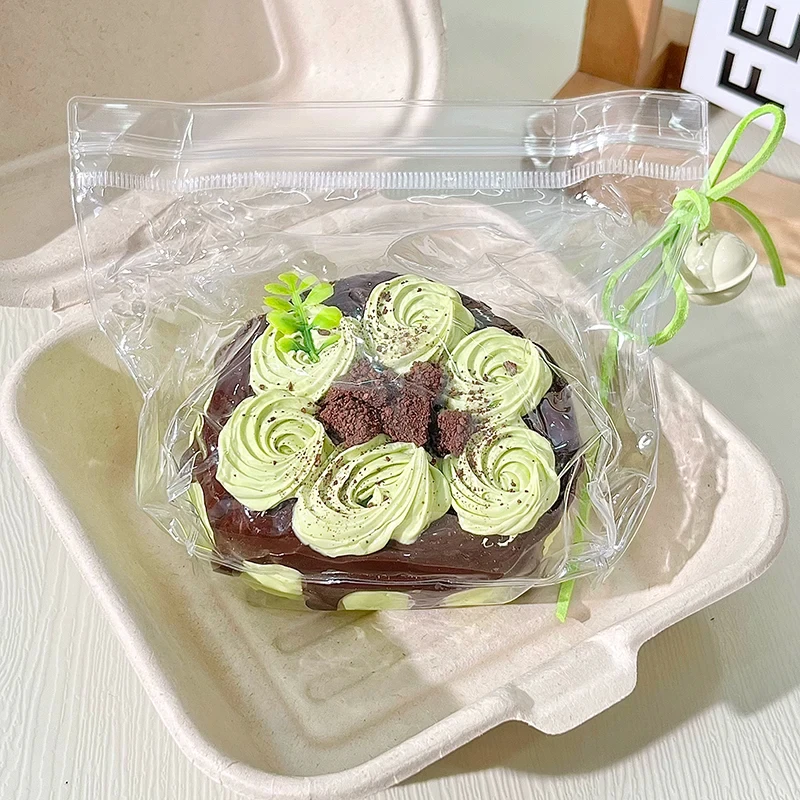 Silicoco Matcha Chocolate Cake Dessert Series Squishy Toy Soft Silicone Pinch Fidget Anxiety Relief Handmade #Nulala200079