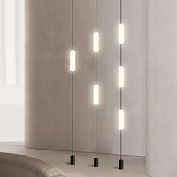 Nordic Minimalist Homestay Hotel Bedroom Bedside LED Floor Lamp Designer Coffee Shop Tea Room Shop Restaurant Modern Line Light