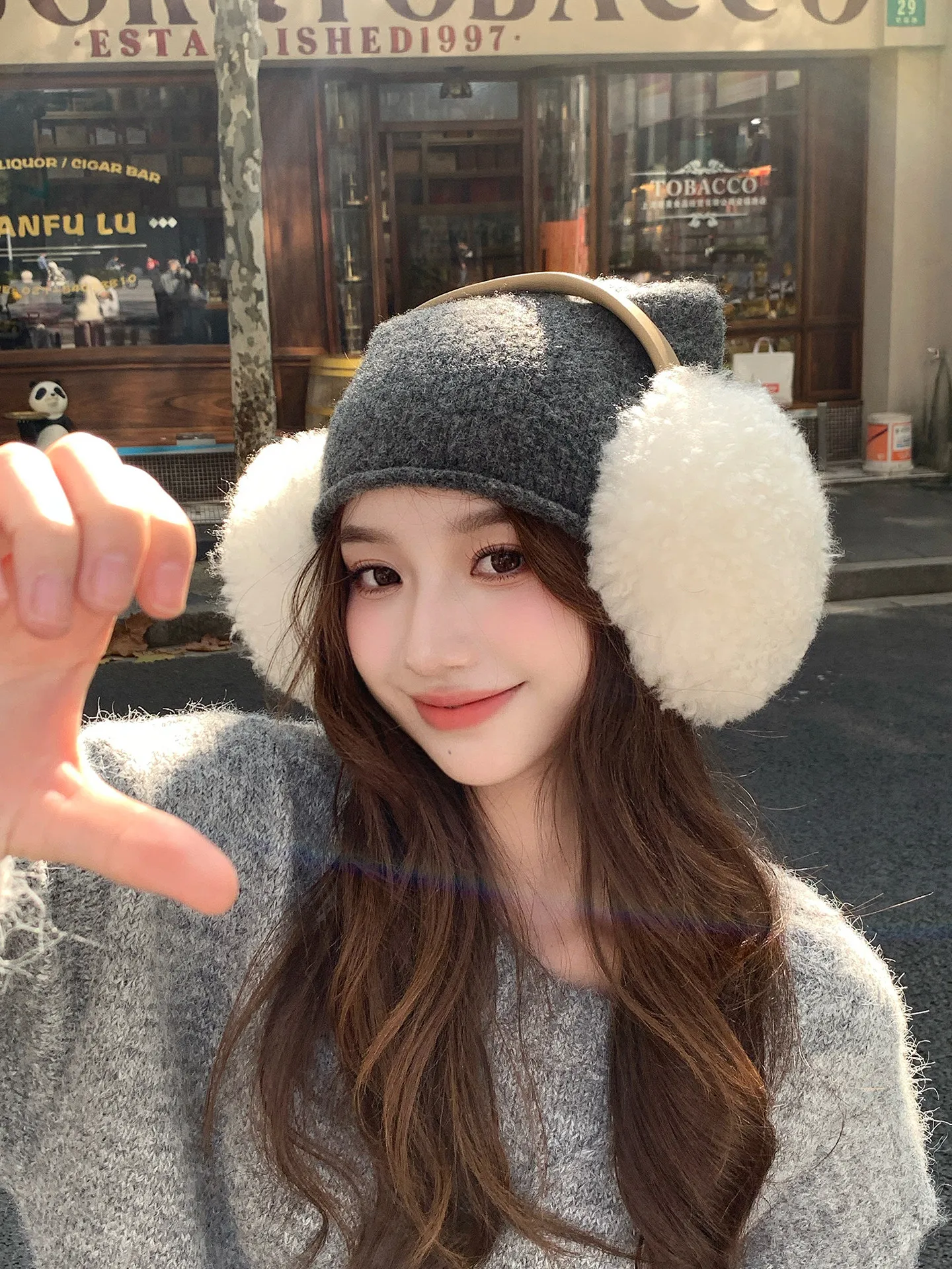 Women Genuine Sheepskin Earmuffs Real Wool Winter Warm Ear Warmer Foldable Ear Covers Cold Ear Protector Outdoor Muffs