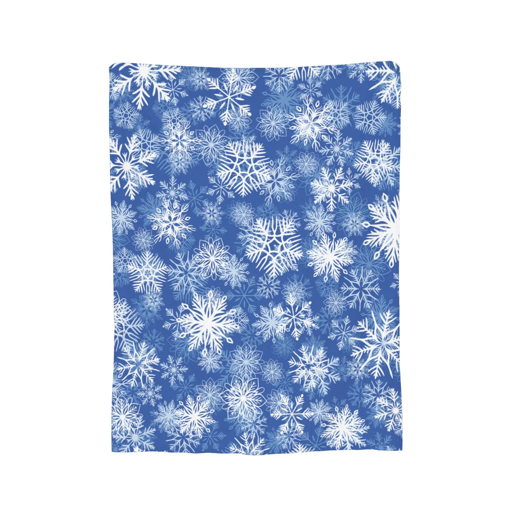 Christmas Snowflake Blankets Fleece Decoration  Breathable Super Warm Throw Blanket for Bed Car Plush Thin Quilt