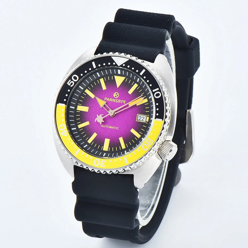 High quality 45mm Multiple colors Abalone Men's watch Date display Stainless steel case NH35 automatic mechanical movement