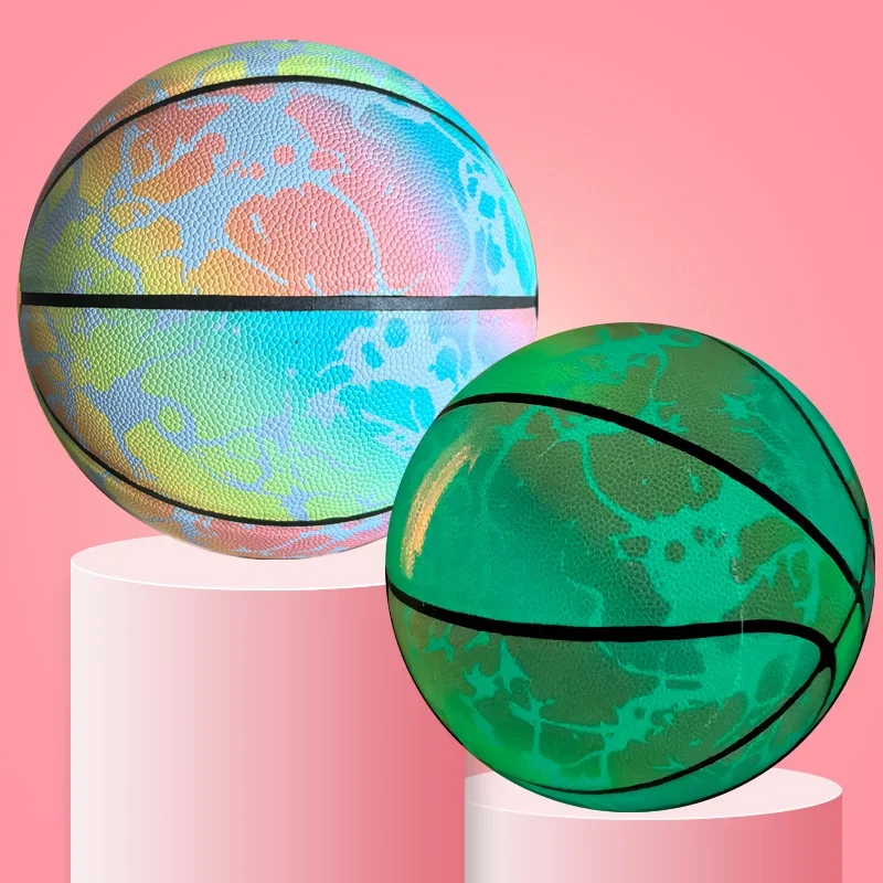 

Высокое качество, спортивный размер 7, светящаяся баскетбольная игра для мужчин и женщин, тренировочный профессиональный баскетбольный мяч Luminou в помещении и на открытом воздухе