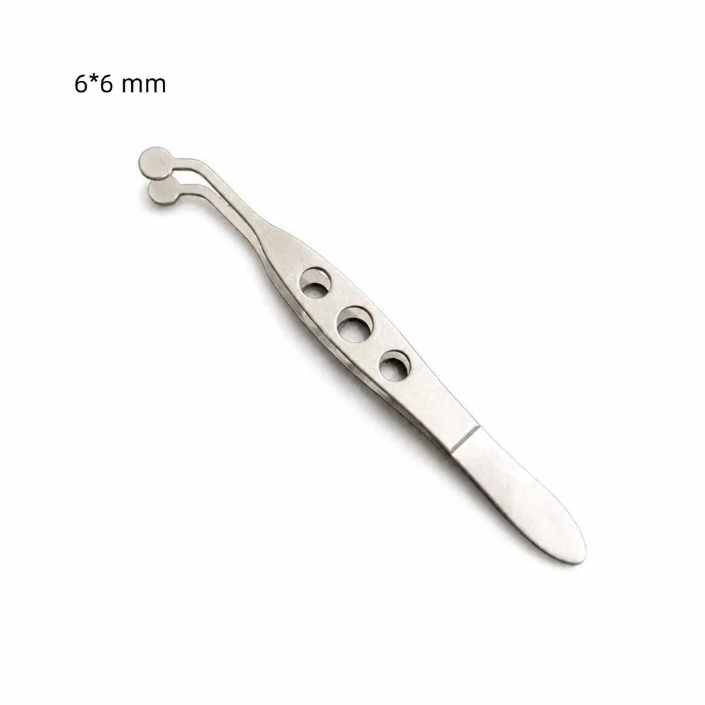 Round Head Meibomian Gland Forceps Eyelid Clip Stainless Steel Eyelid Tweezers Extension Compressor Meibum Expressor Tool