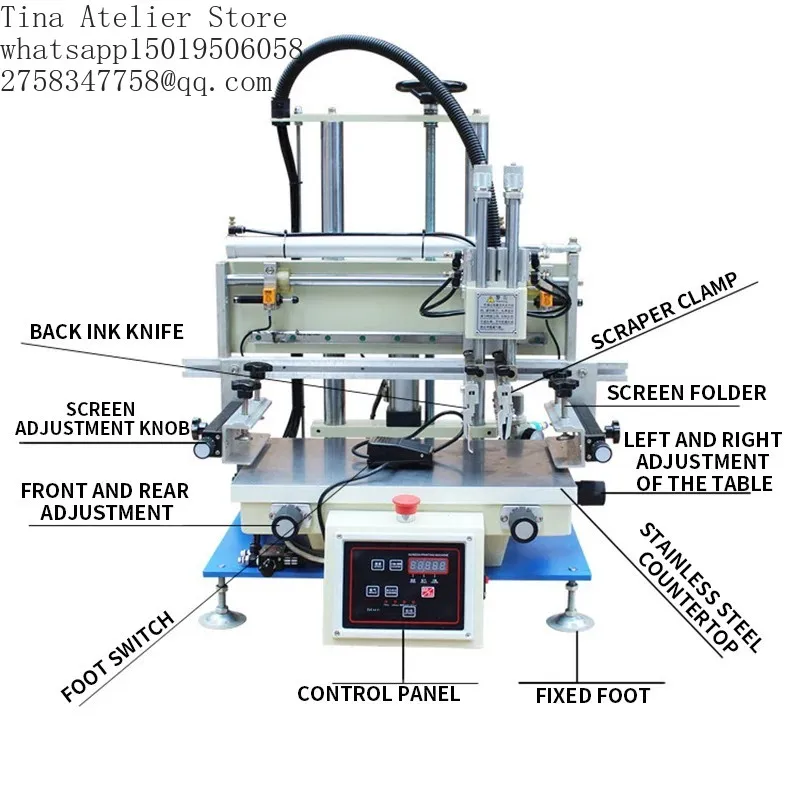K3050 Semi-Automatic Screen Printing Machine Desktop Desktop Small Pneumatic Screen Printing Machine Solder Paste Vertical