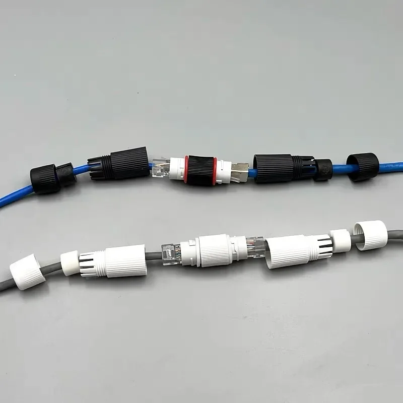 5PCS RJ45 Docking Connector Ethernet Network Straight-through Waterproof IP67 Header Outdoor Broadband Network Cable Extender