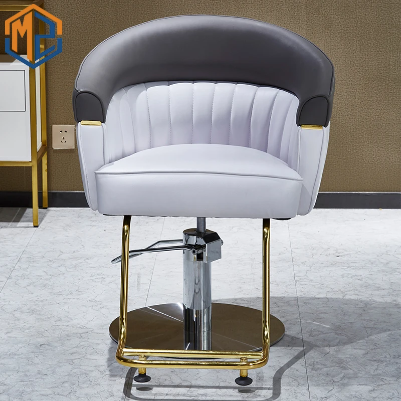 

Modern Portable Gold Plated Barber Chair For Barbershops