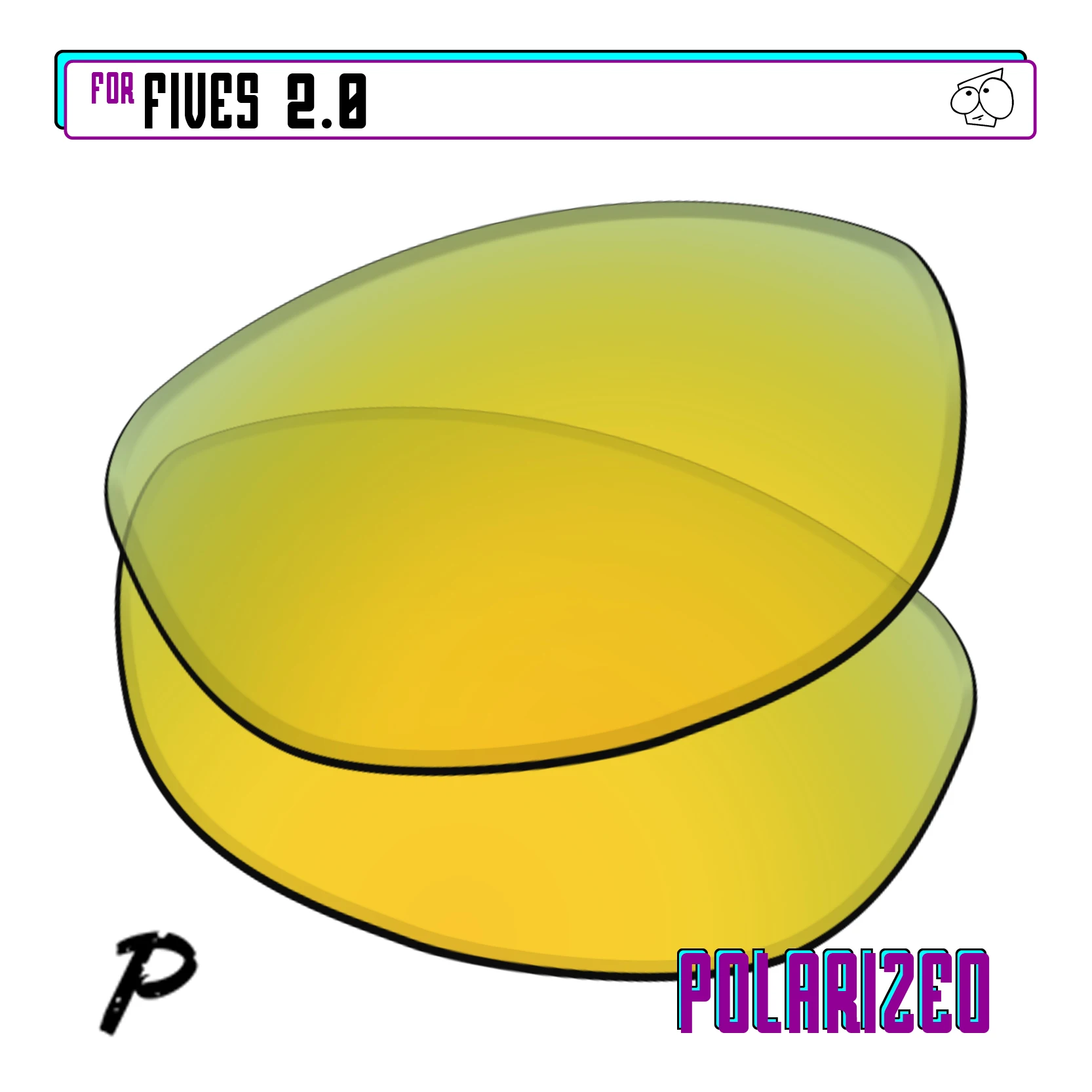 SunglassDoctor Polarized Replacement Lenses for Oakley Fives 2.0 Sunglasses - Multiple Options