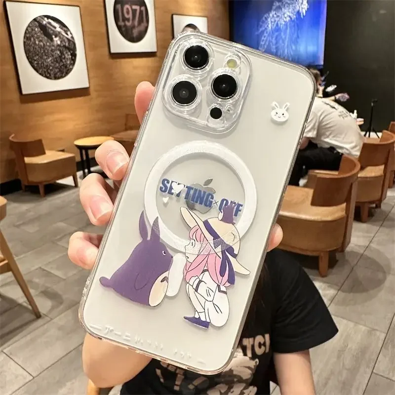 Hot Anime SPY FAMILY Magsafe Magnetic Phone Case for iPhone 16 15 14 13 12 11 8 7 Plus Pro Max X XR XSMax Soft Clear Tpu Cover