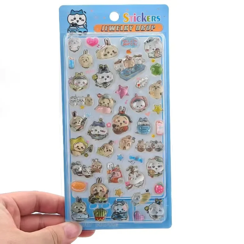 CKW 3D Jelly Crystal Stickers Cute Usagi Hachiware Jiikawa Decals Waterproof Stickers for Phone Case & Scrapbooking view 4