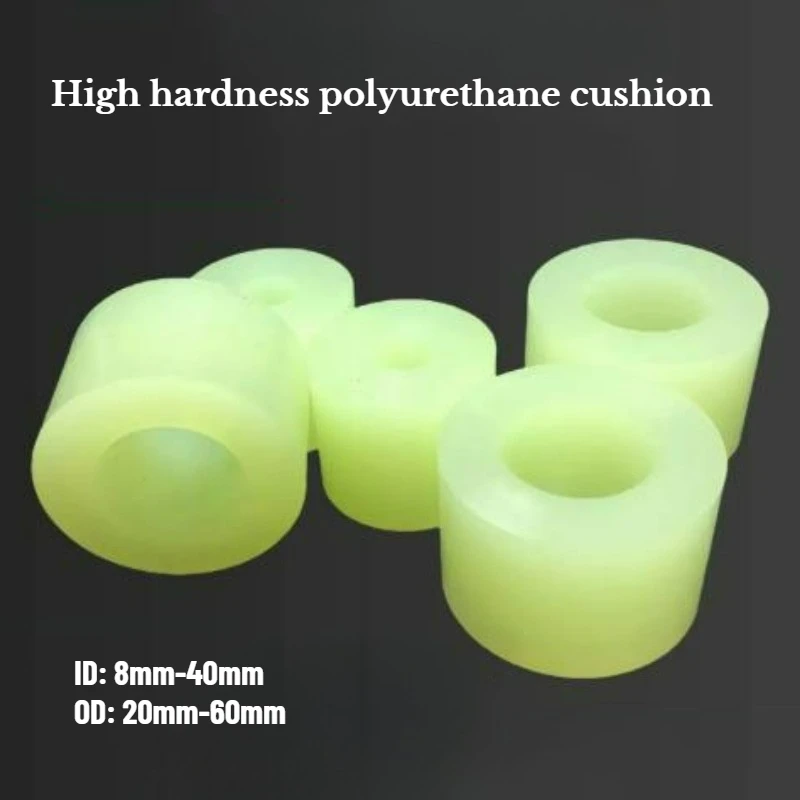 5/10pcs ID 8mm-40mm Yellow Polyurethane Buffer Column Coupling Sleeve Ring Coupling Shock-absorbing Elastic Column PU