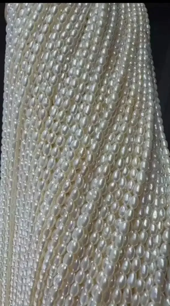 High Quality Natural Freshwater Pearl Punch Loose White Purple Bead  for DIY Elegant Necklace Bracelet Jewelry Making