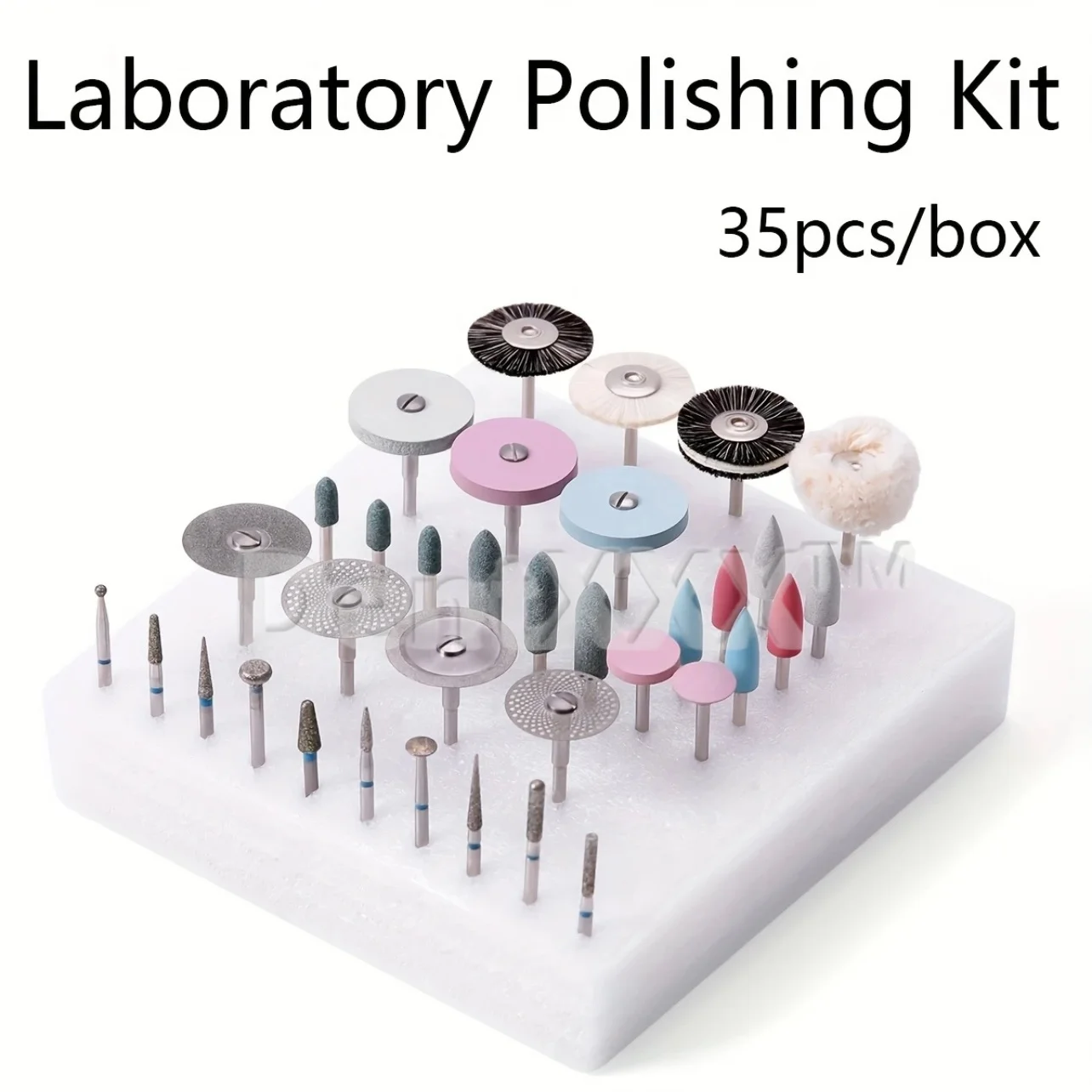 35Pcs/Set Polishing Hp Kit Ceramic Porcelain Grinding Tool Diamond Burs Brush Material