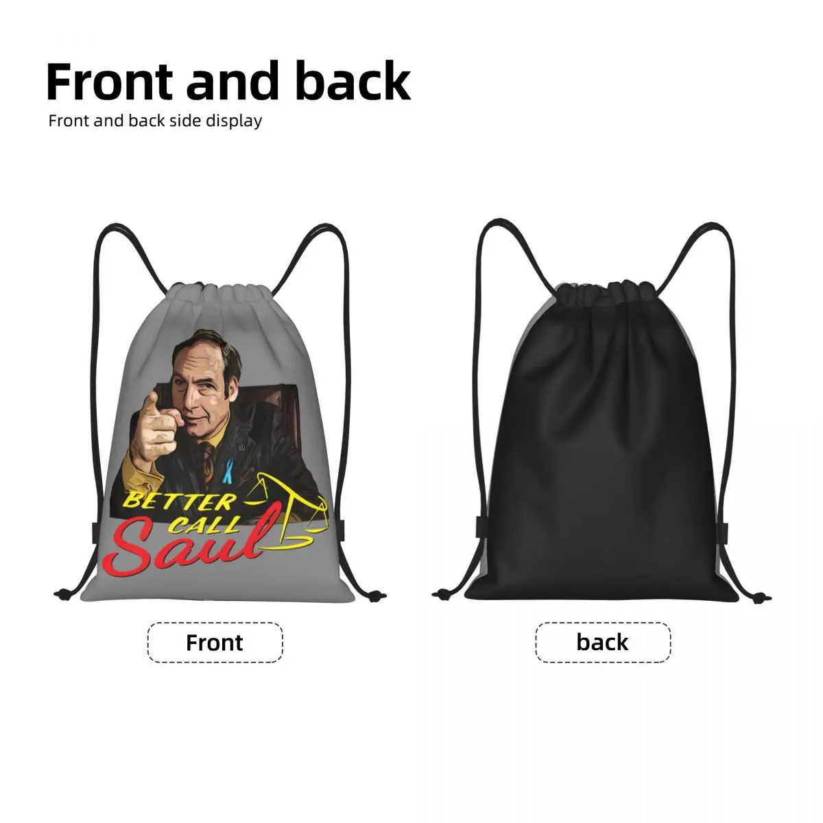 Better Call Saul Drawstring Backpack Bags Women Men Lightweight Goodman Drama Legal Tv Series Gym Sports Sackpack Sacks for Yoga