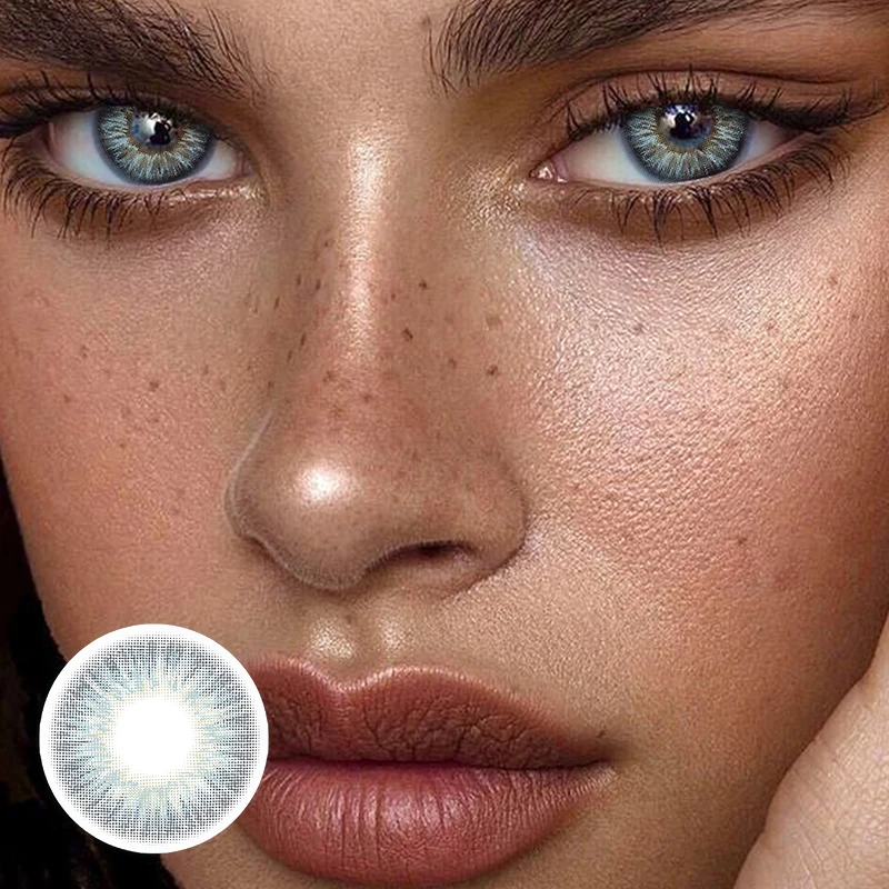 Bio-essense 2 Stück blaue Kontaktlinsen für Augen, natürliche farbige Kontaktlinsen mit blauen Augen, koreanische Kontaktlinsen, jährliche grüne Pupille – Detail 6