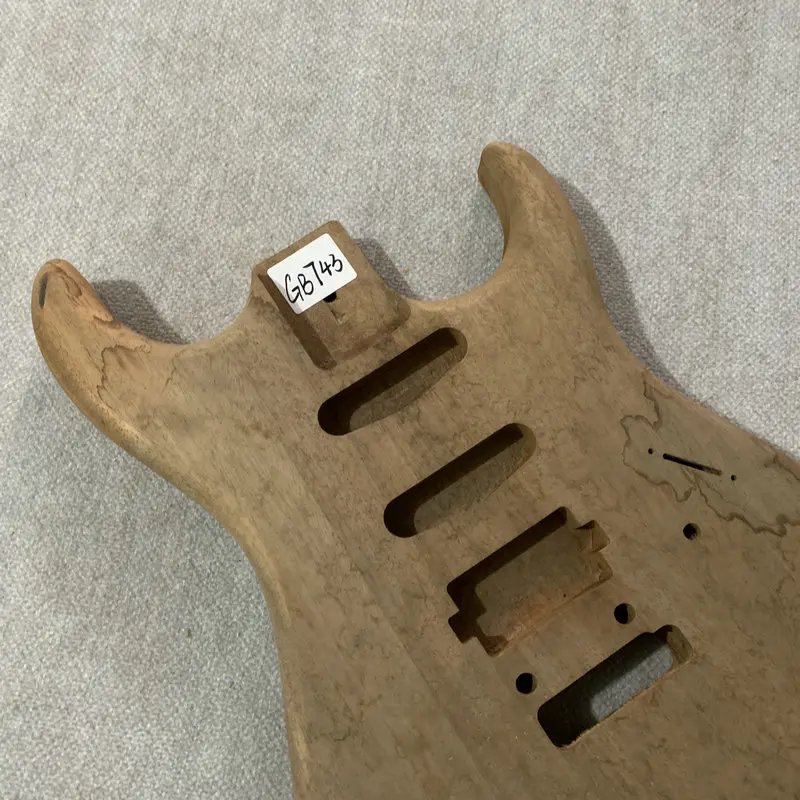 Unfinished ST Model Electric Guitar Body Solid  Redwood Two Points Fixed DIY Guitar Parts Replace Accessories  Dirty GB743