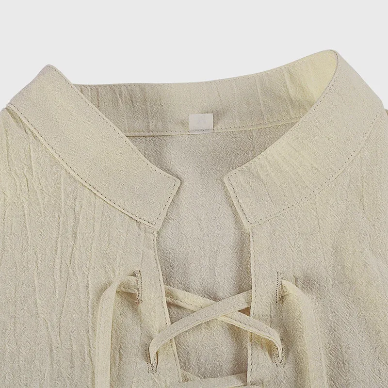 

CyMedieval Clothes Renaissance Cosplay Costumes Viking Pirate Tops Shirts Casual Blouse Lace Up Handsome Mens Halloween Dress Up