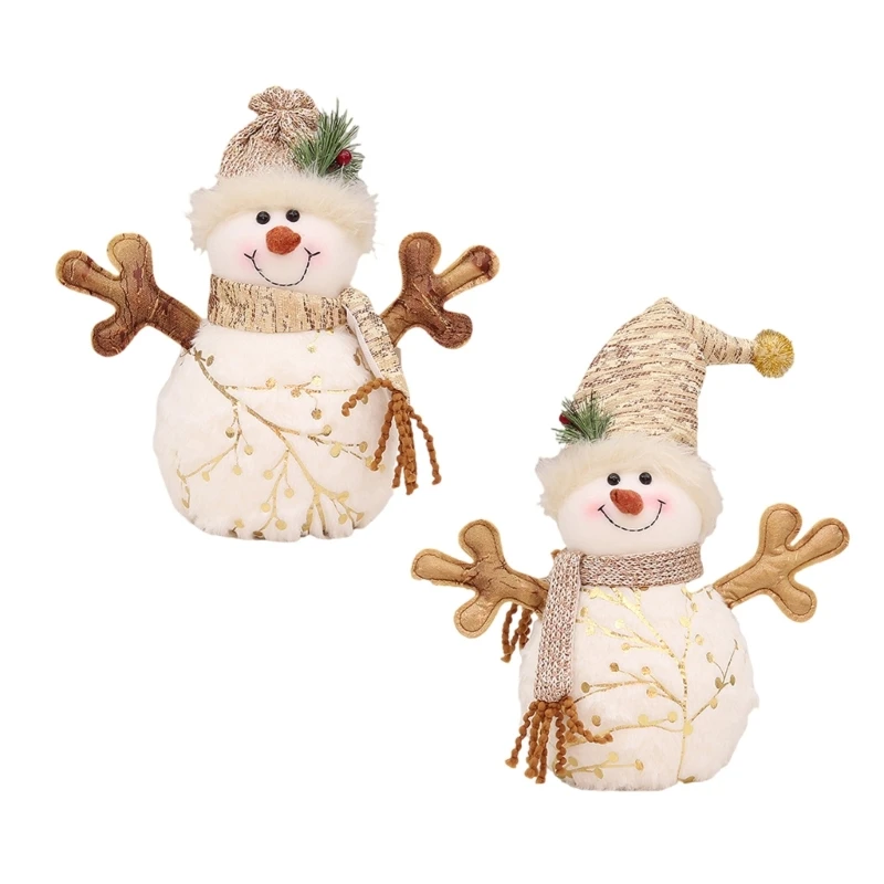 KX4B Abalorio elegante muñeco nieve coleccionable en general accesorio portátil para exhibición escritorio para