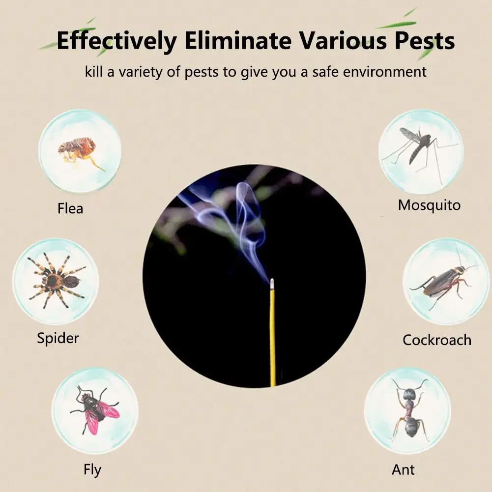 3 Boxes Mosquito Repellent Incense Stick Safe Natural Outdoor Bug Preventor For Garden Camping Flies Cockroaches Pests Repell