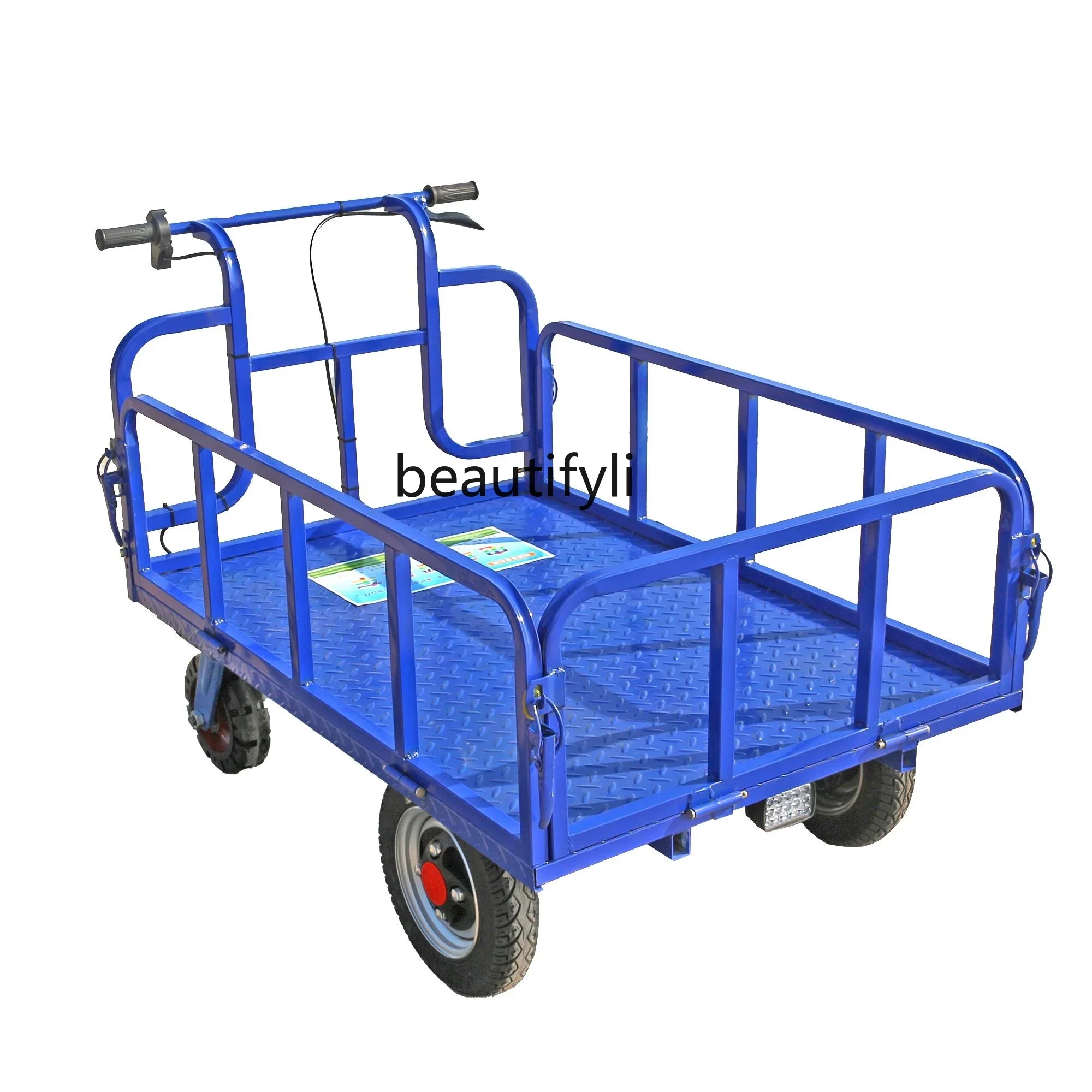 

NQ Multifunctional electric four-wheel flat trolley workshop shop material trolley transfer truck