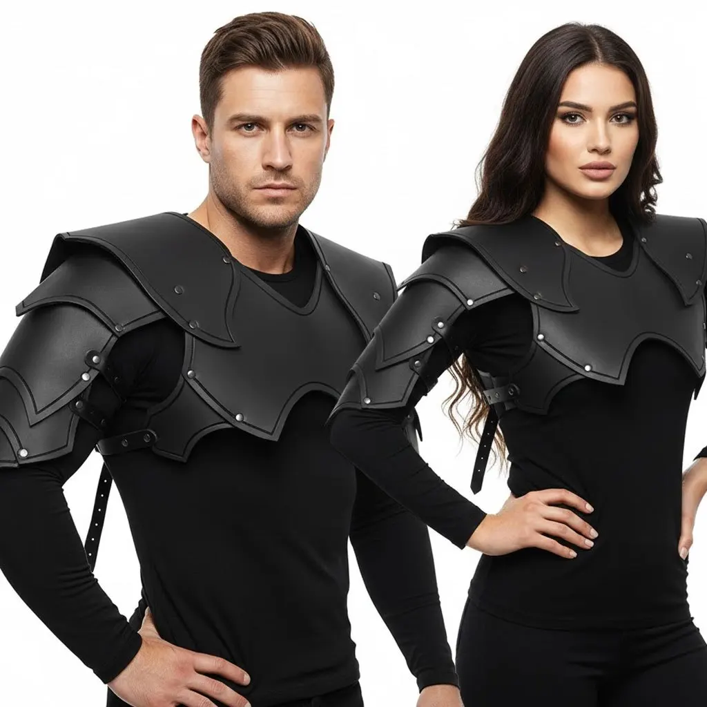 騎士、剣闘士の衣装や歴史的イベント用の丈夫な革製ガード