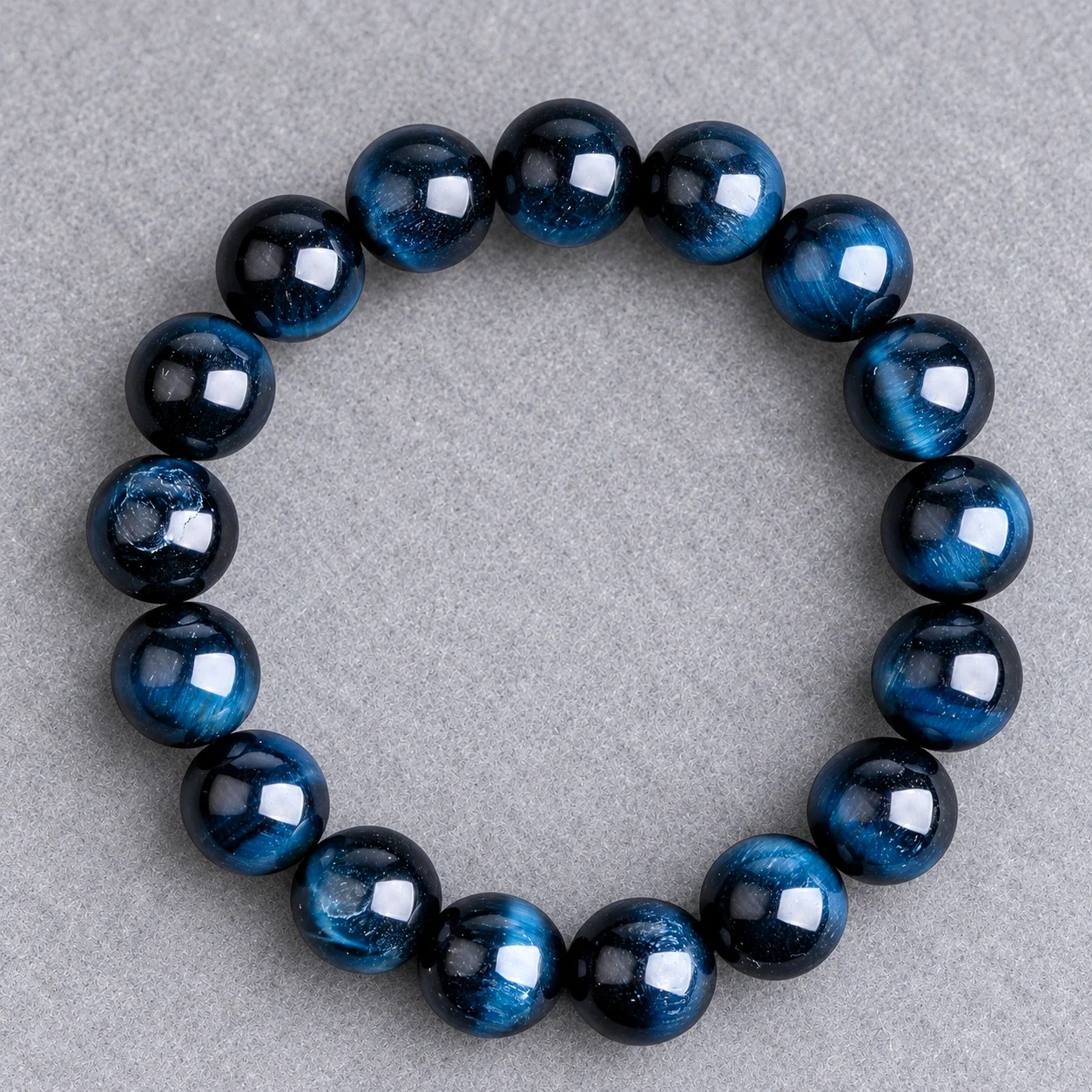 Beaded Bracelet DIY Jewelry Component Blue Tiger's Eye Stone Natural Blue Tiger's Eye Round Bead Vine Unisex Employee Gift