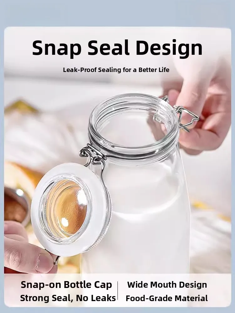 Grote Capaci Melkfles Glazen Sed Koelkast Opslagcontainer Lekvrij Draagbare Keuken Opslagpot Scybe Xibei