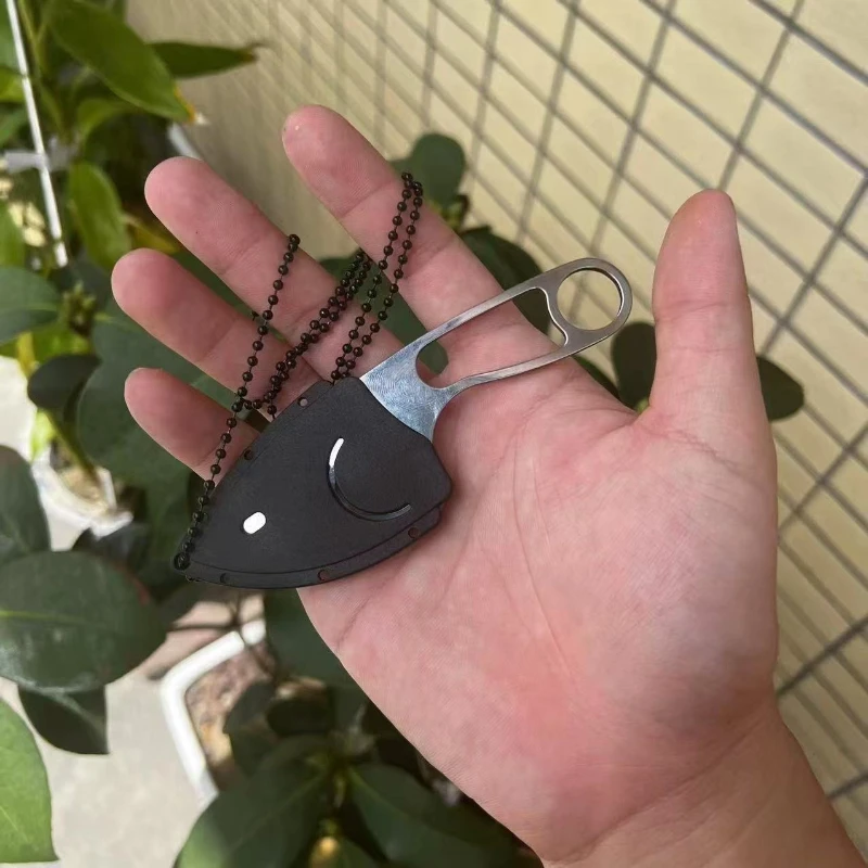 2026 Stainless steel neck pocket knife, mini camping knife, portable multi-purpose survival knife,EDC
