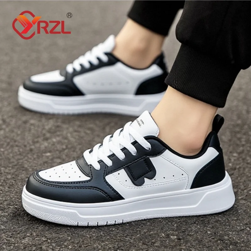 

YRZL Mens Sneakers Autumn White Shoes Lightweight Thick Sole Non Slip Skatebaord Shoes Unisex Casual Sports Shoes for Man