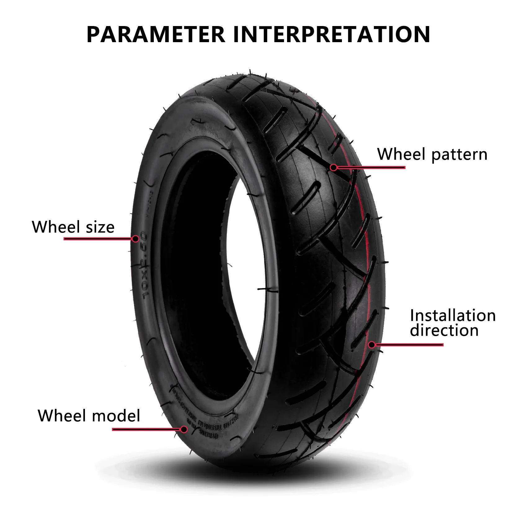 

Lo-ok 10X2,5 переднее/заднее колесо для скутера, твердое с внутренней трубкой, замена для 10-дюймового электрического скутера, скейтборда, замена своими руками