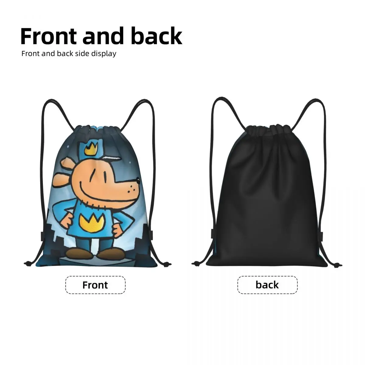 Mochila personalizada com cordão para cães e homens, bolsa de ginástica esportiva para homens e mulheres, mochila de compras