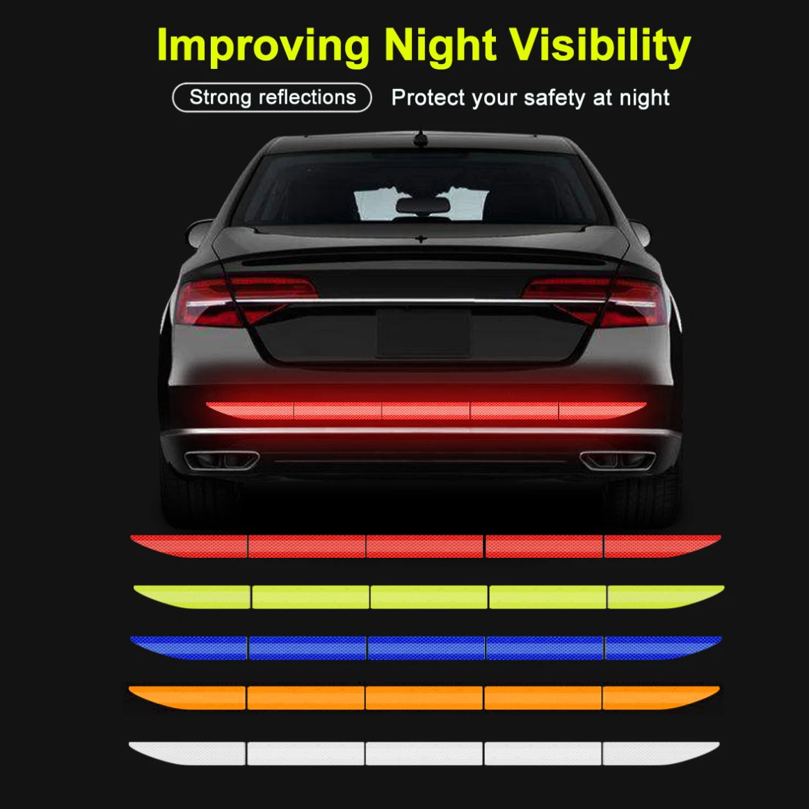 car Accessories Reflective Tape Reflex Exterior Warning for Kia Kue Kee KV7 IX35 IX45 Sonata POP VG Soulster cee-d Rondo