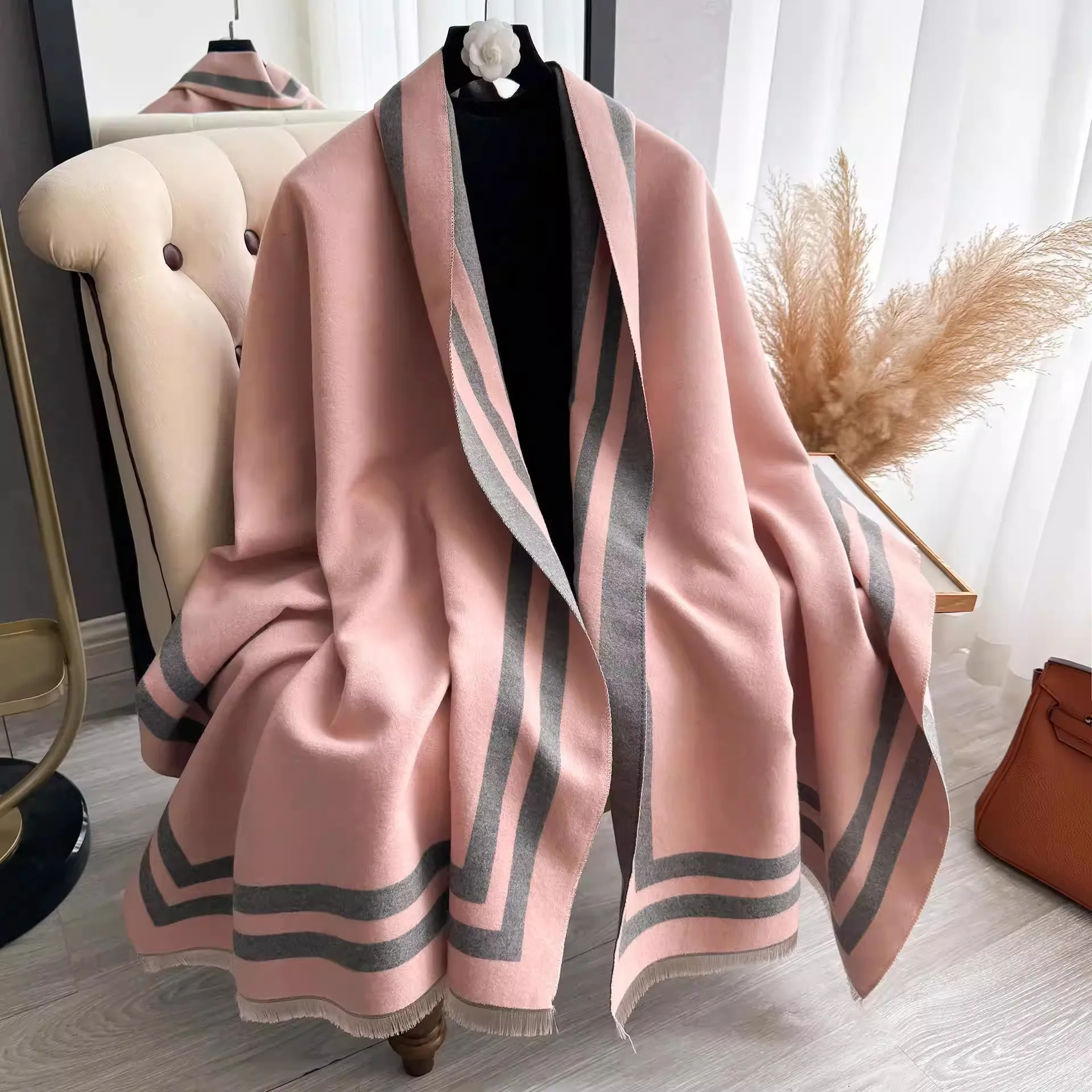 Echarpe-en-tricot-carvas-pour-femme-style-coreen-motif-geometrique-echarpe-d'epaule-chaude-pour-l'hiver-pour-etudiants-et-couples