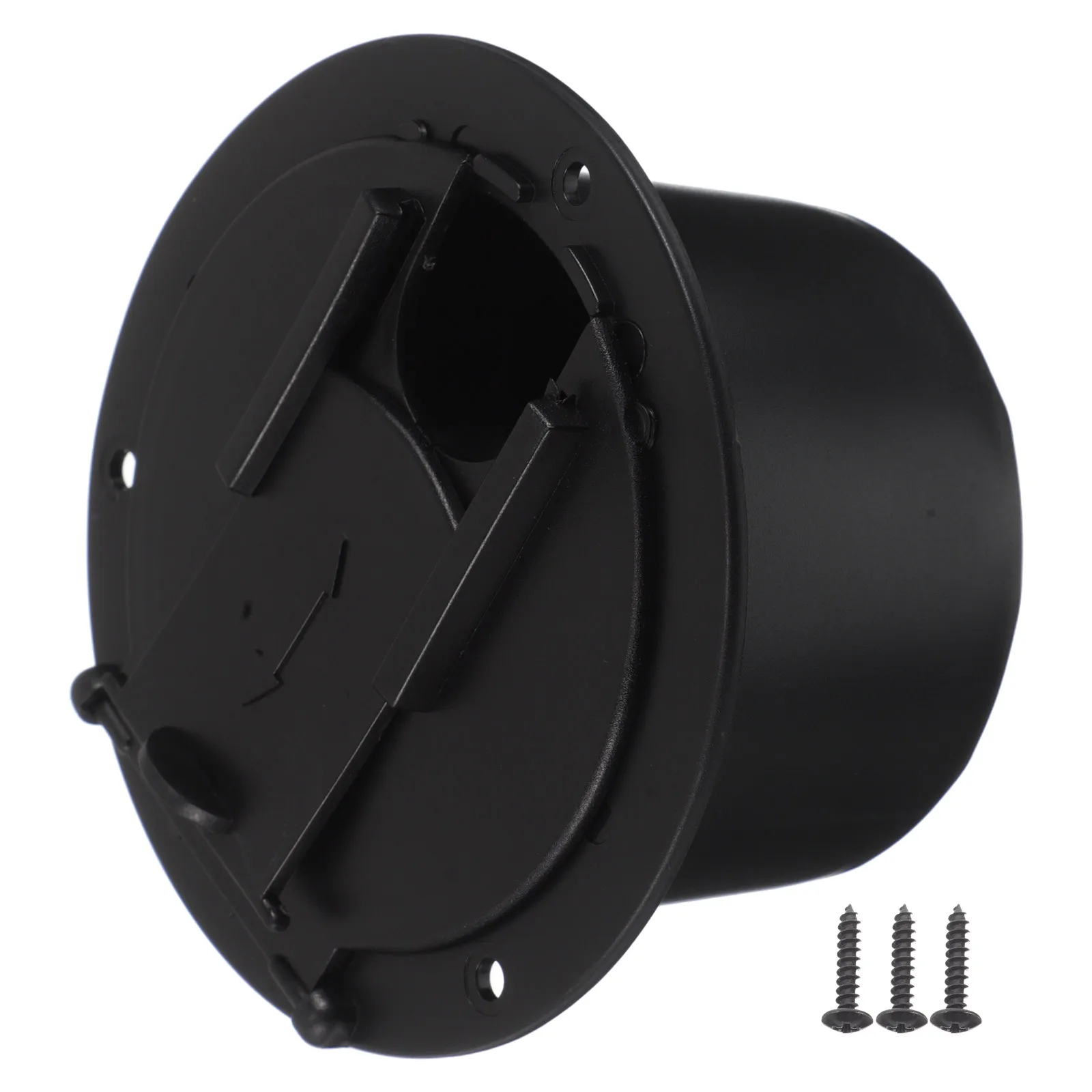 

3 Screws RV Wire Organizer Cable Warehouse Cover Electrical Hatch Power Cord Holder Waterproof Trailer Accessory Round RV Access