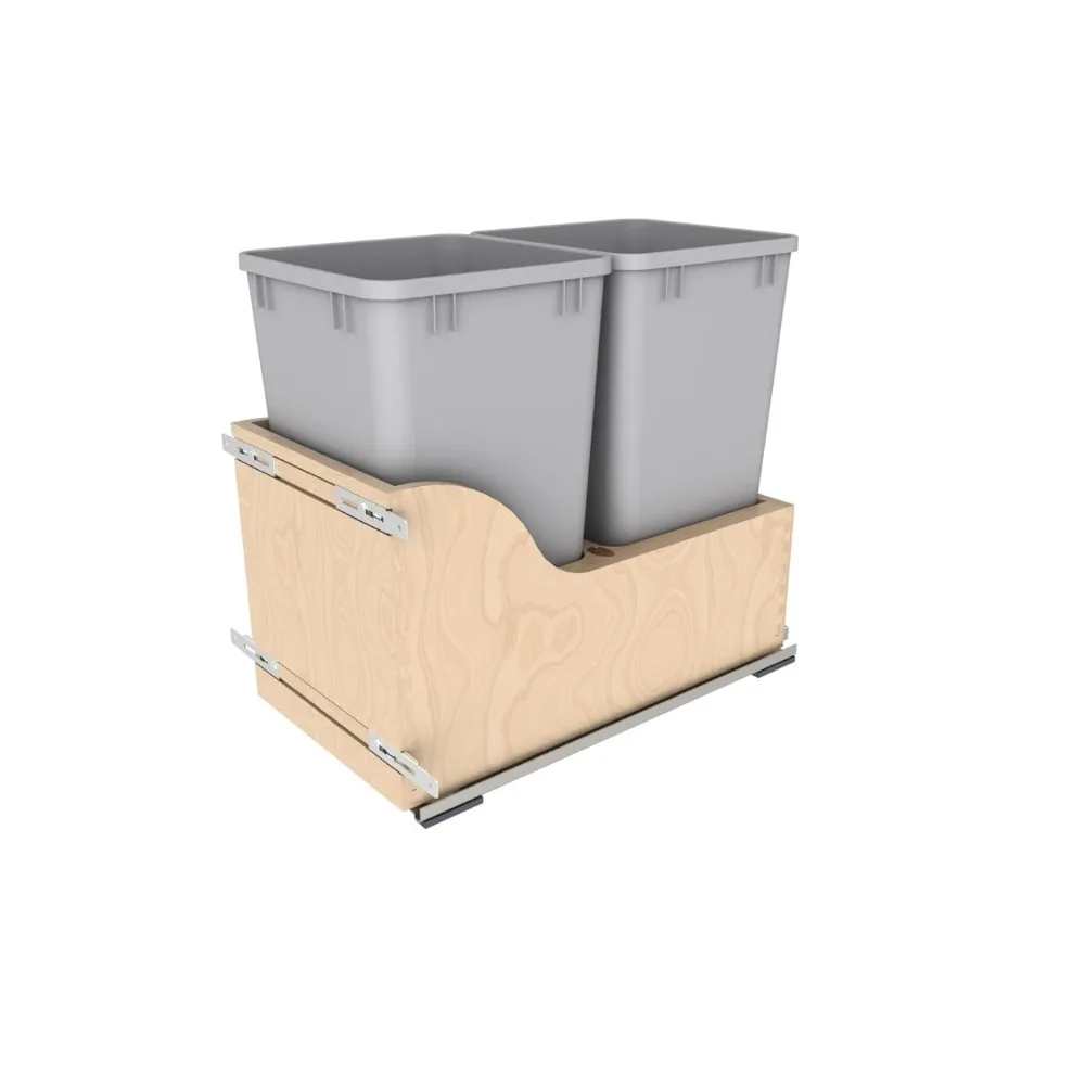 

Wood Pullout Trash/Waste Container w/Soft-Close