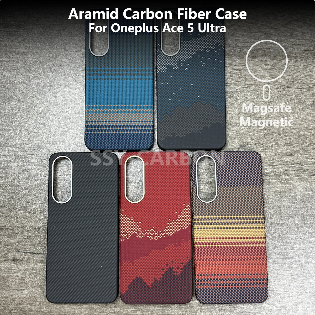 

Чехол из настоящего углеродного волокна для Oneplus Ace 5, ультра кевлар, арамидный магнитный ультратонкий защитный чехол Magsafe, прочный чехол
