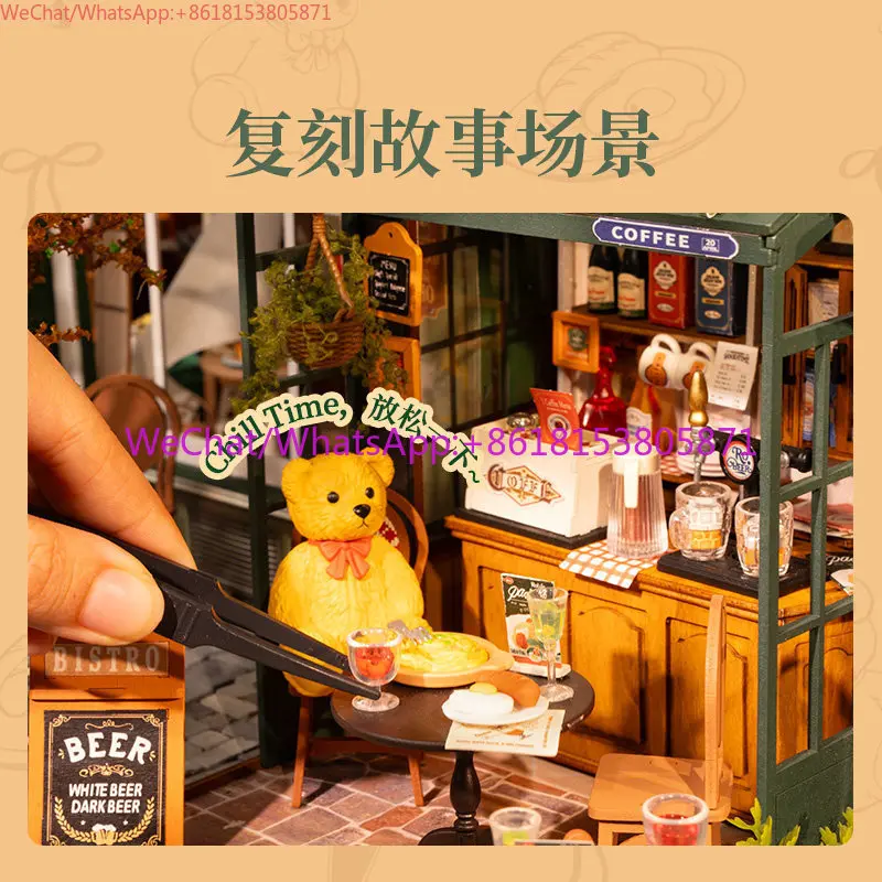 Handmade hut miniature assembled building block model toy art birthday gift girlfriend