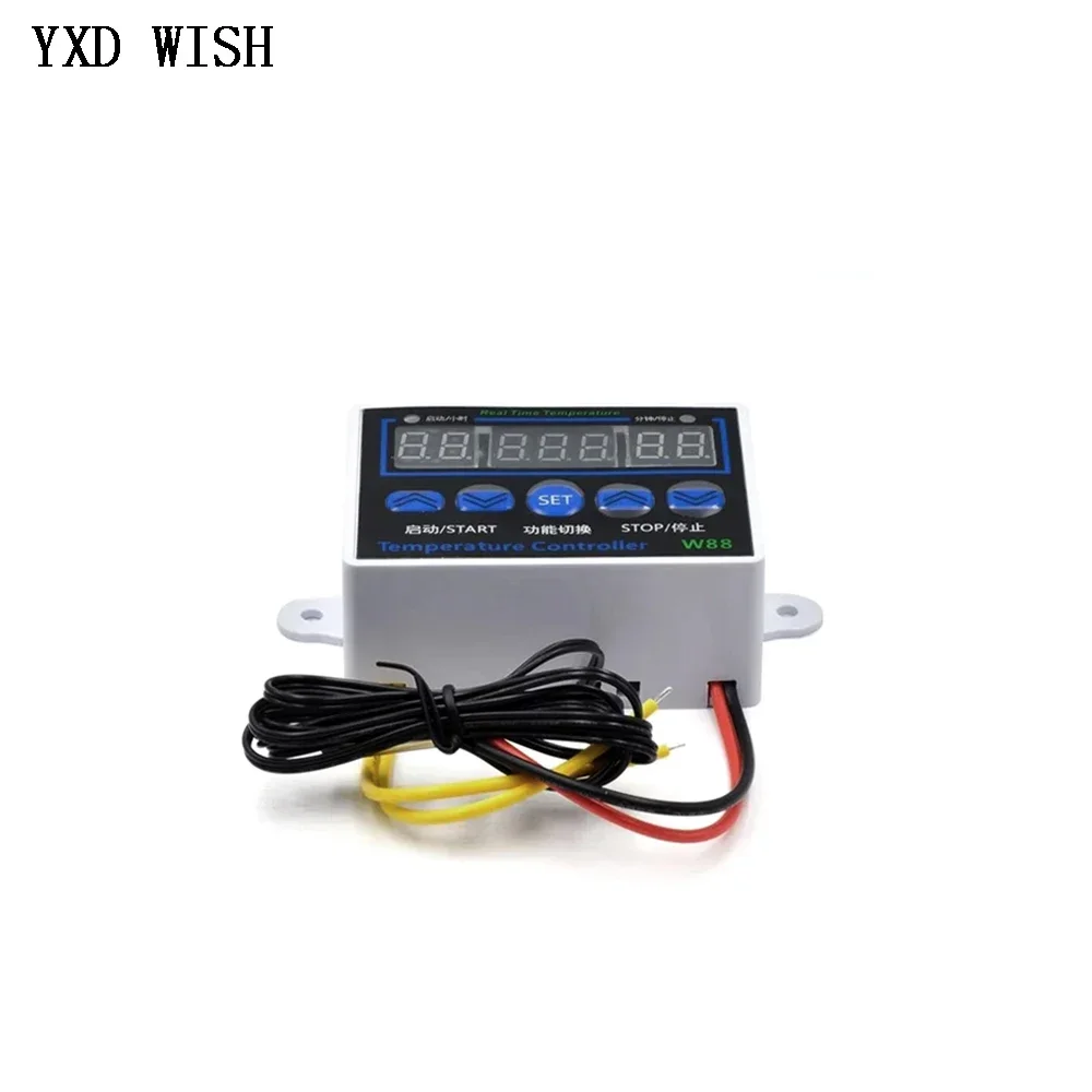 W88 12V/220V 10A Digital LED Temperature Controller Thermostat Control Switch Sensor XH-W1411 W1411 Temperature Controller