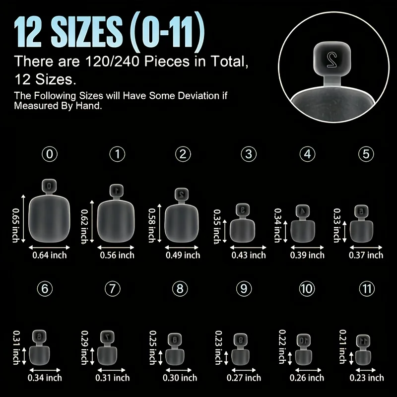 60/120/240 stuks acryl teennagels, veelkleurige/roze en nude Franse teennageltips, in M- en S-maten