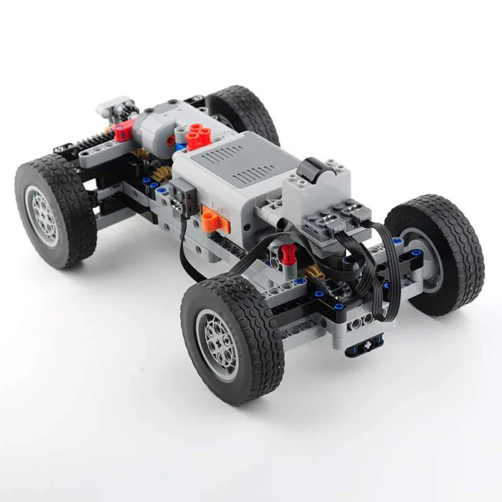 4WD RC Car Chassis Electric Set Four-Wheel Drive Technical Chassis Bricks IR Remote Control Reciever MOC Parts Kit for legoeds