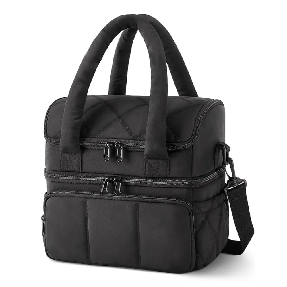 

Сумка для обеда с стаканным отделением, утолщенная изолированная сумка для сохранения тепла, водонепроницаемая большая вместительная сумка для пикника, хранение продуктов питания