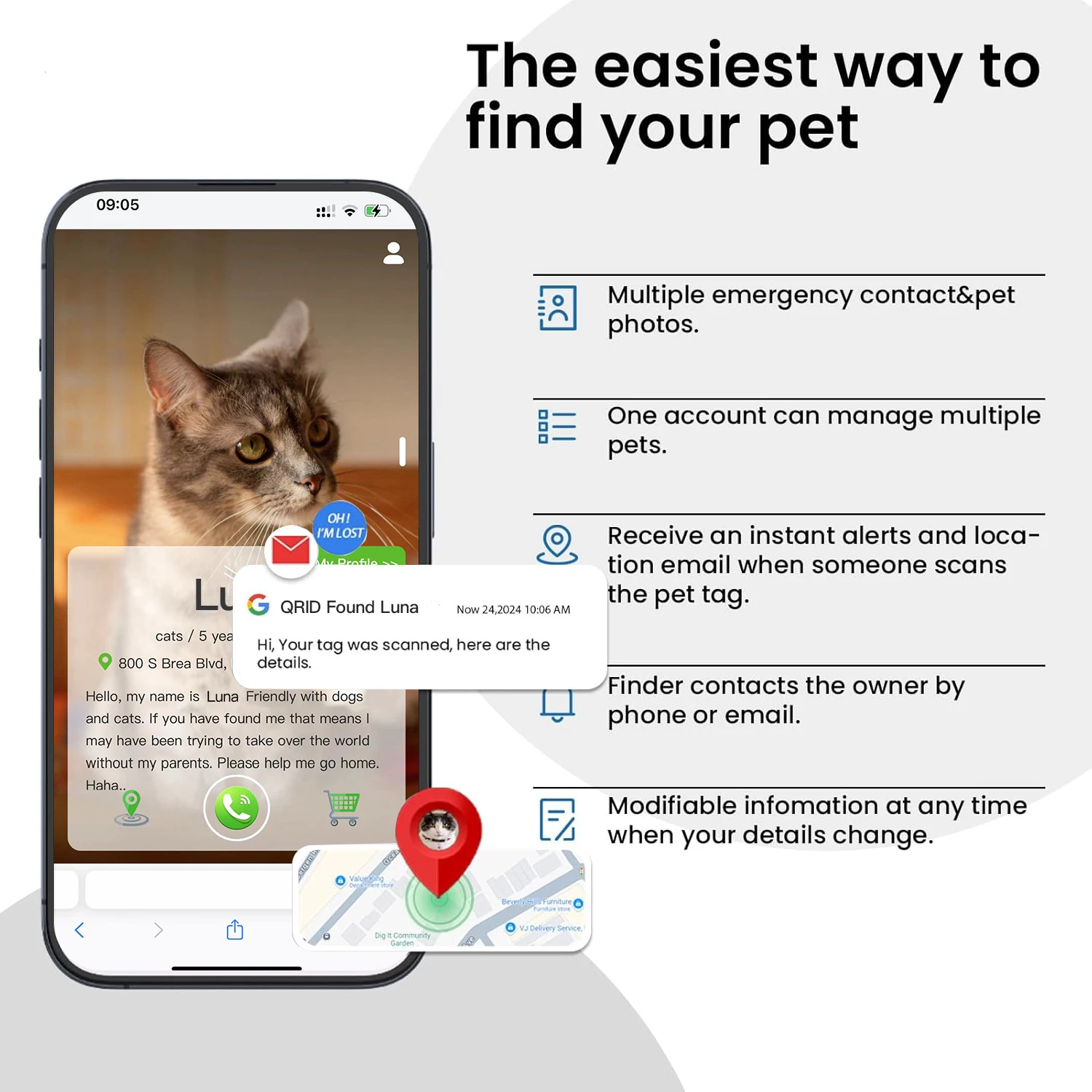 ป้ายชื่อสัตว์เลี้ยงแบบ QR สำหร - Pet Supplies Online บทวิจารณ์และราคา