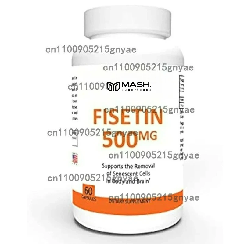 

Fisetin Capsules 500mg, 60 Capsules - Natural Polyphenol Antioxidant, Non GMO, Gluten Free, Vegetarian Friendly Supplement