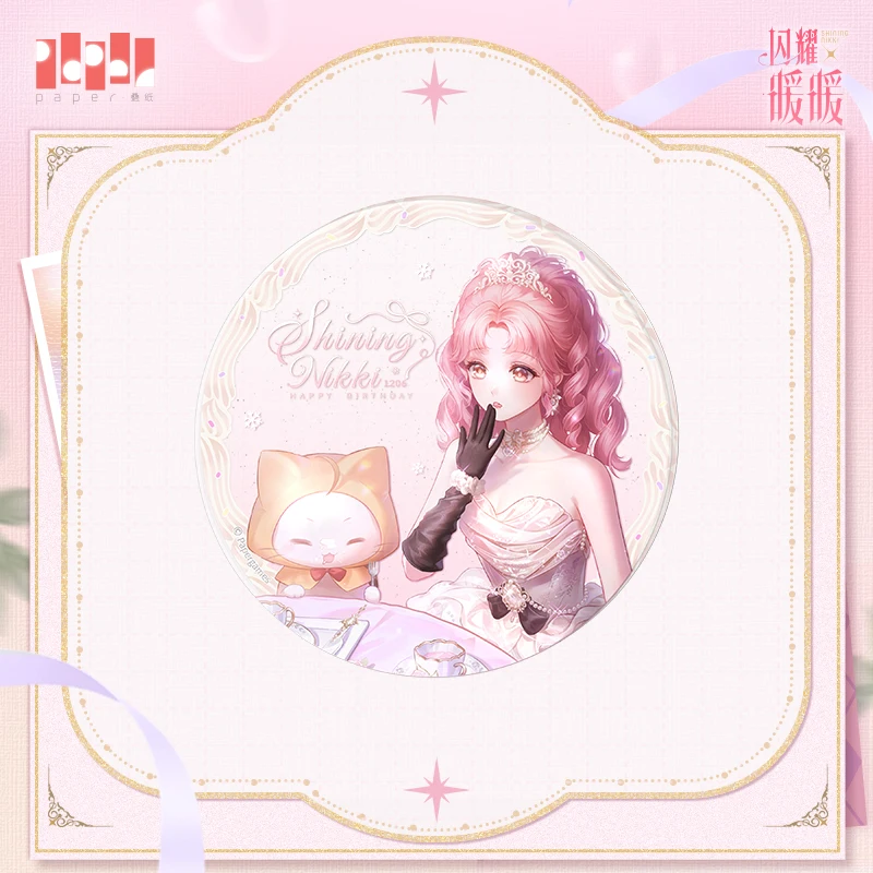 Original Miracle Nikki Abzeichen Shikishi Farbiges Papier Acryl Untersetzer Fotokarten-Set Ständer Puppe Schlüsselanhänger Anime Spiel Spielzeug Kinder GIF