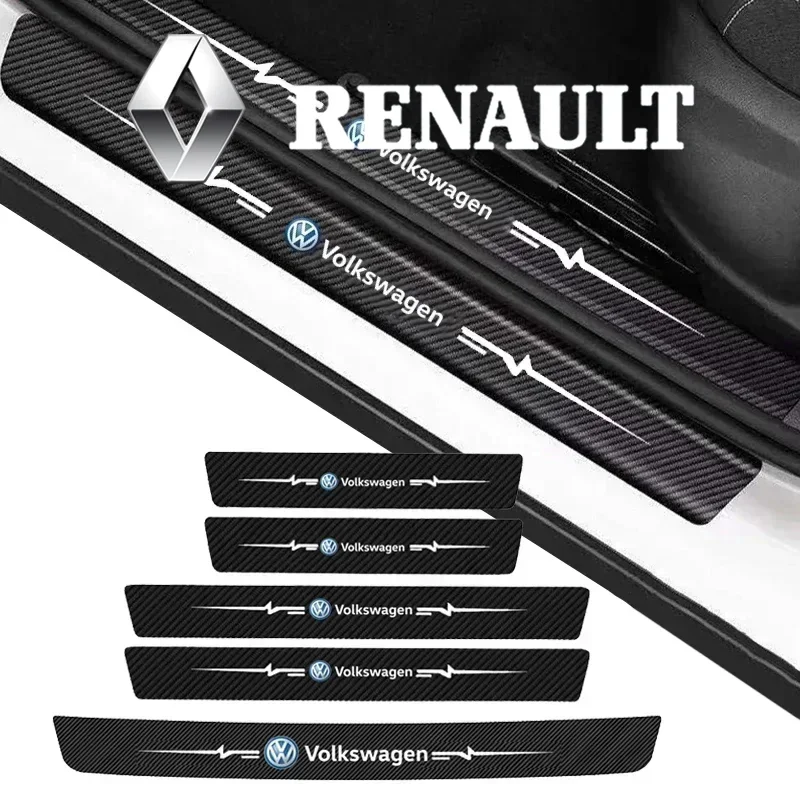 

Car Threshold Stickers Door Sill Anti-scratch Strip Decals for Volkswagen CC Passat Jetta Beetle Tiguan Touran Sagitar Scirocco