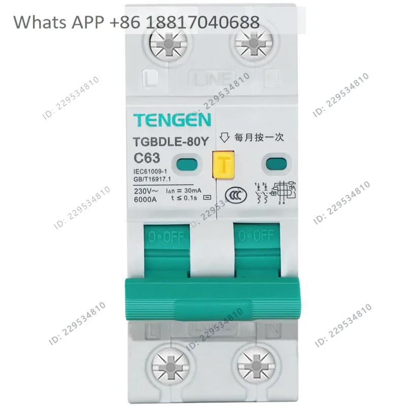 Tianzheng Electric TGBDLE-80Y leakage input and exit circuit breaker 2P 63A switch protector