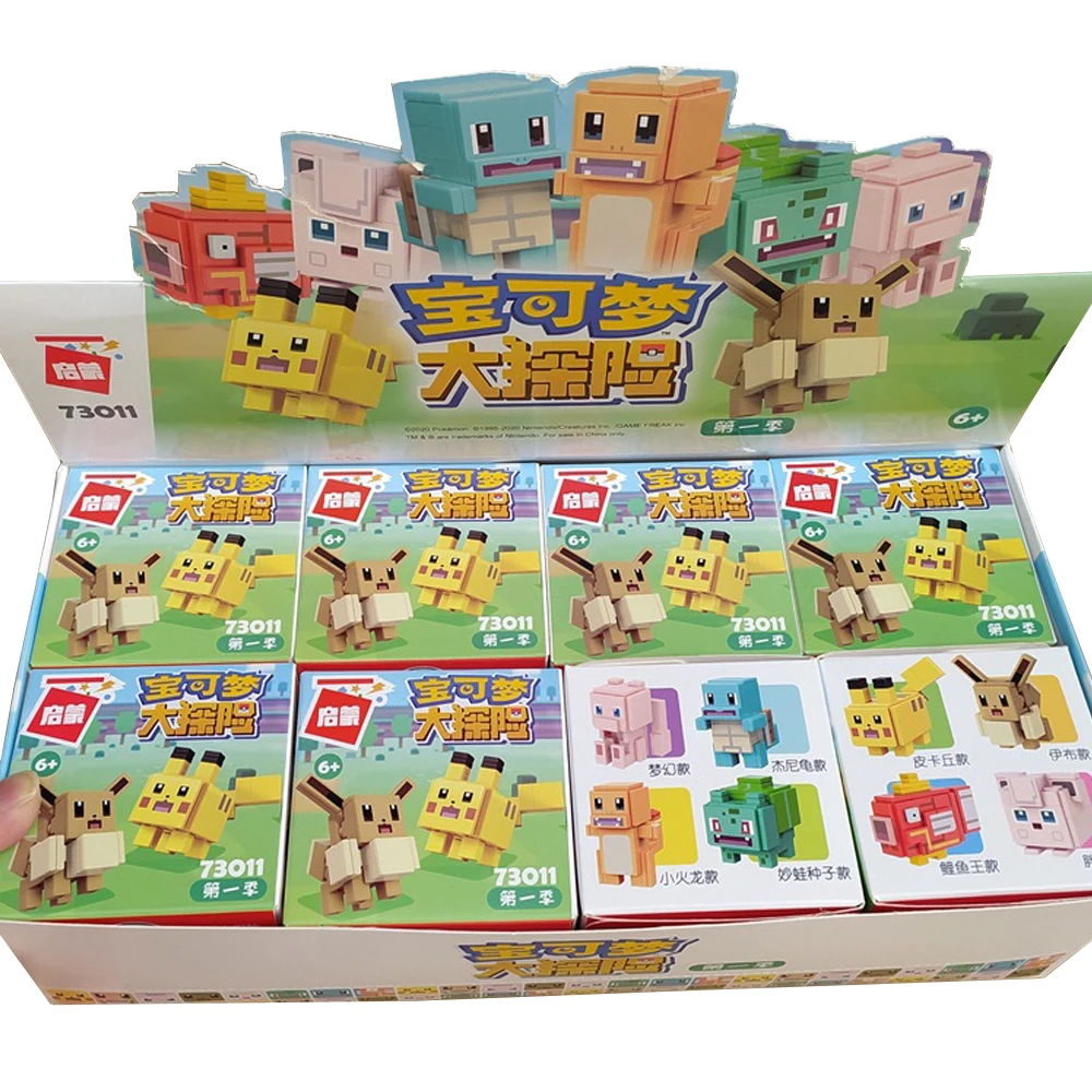 Anime Pokemon Adventure Eevee Family Suit Blind Box Jolteon Sylveon Action Figure Collection Model Kids Toy Gift