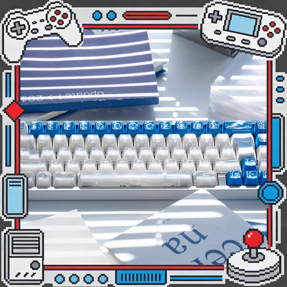 LeleLab KamakuraAoi PC Keycaps Fog Permeable Keycap Original Factory Personalized Keyboard Keycaps Customized PC Gifts