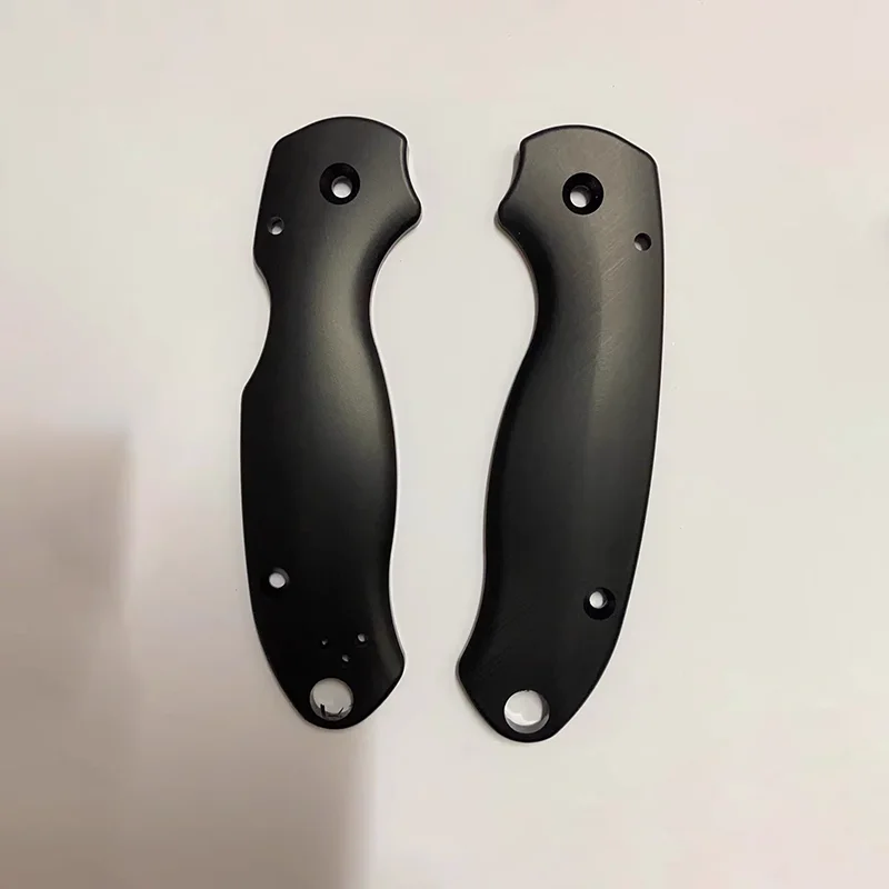 

Custom Made Black PEI Curved Surface Knife Handle Scales For Spyderco C223 Para3 Paramilitary3 Knives Grip DIY Make Part Patches