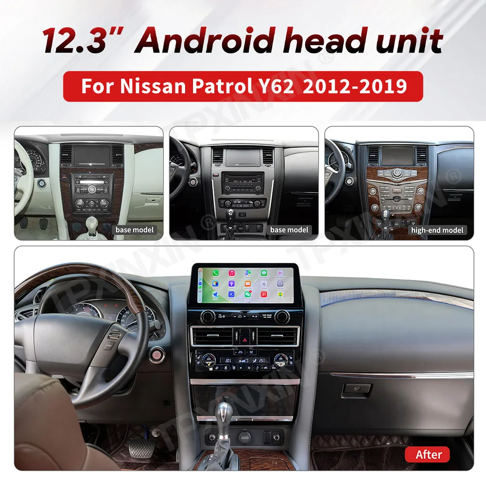 12.3 Inch Smart HD Screen For Nissan Patrol Armada 2012~2019 Android 13 GPS Navigation Multimedia Car Radio Stereo IPS Head Unit